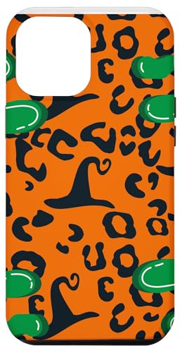 Hülle für iPhone 14 Pro Max Halloween grüner Tropf-Hexenhut Leopardenmuster Mama Papa Kinder von Halloween Costume Fall Shopp