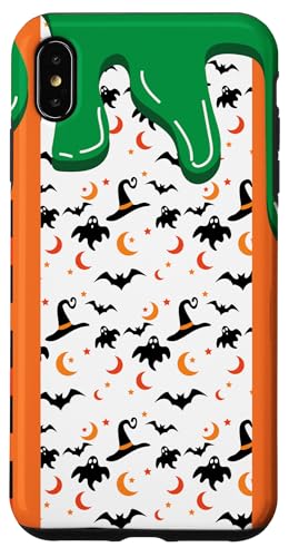 Hülle für iPhone XS Max Halloween Grün Tropf Hexenhut Geist Orange Mama Papa Kinder von Halloween Costume Fall Shopp