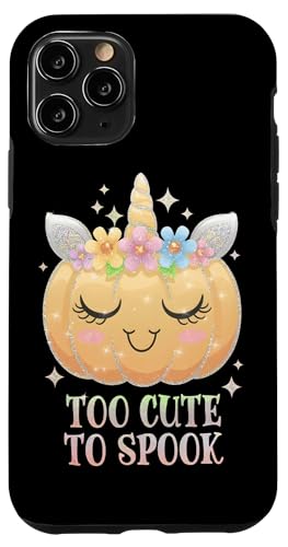 Hülle für iPhone 11 Pro Süßer Halloween-Einhorn-Kürbis, zu süß, um ihn zu erschrecken von Halloween Costume Tees for Kids Girls Women