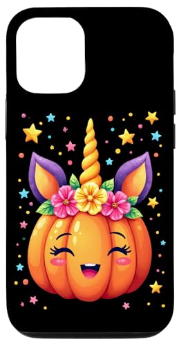 Hülle für iPhone 12/12 Pro Niedlicher Halloween-Einhorn-Kürbis für Mädchen und Kinder von Halloween Costume Tees for Kids Girls Women