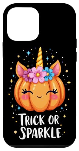 Hülle für iPhone 12 mini Süßer Halloween-Einhorn-Kürbis-Trick or Sparkle von Halloween Costume Tees for Kids Girls Women