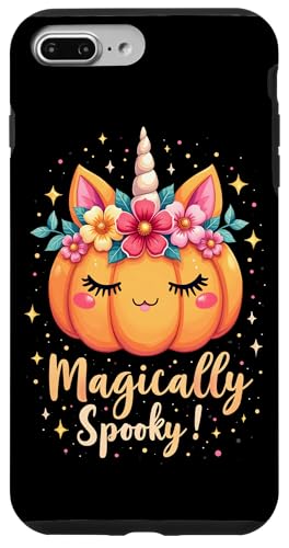 Hülle für iPhone 7 Plus/8 Plus Magisch gruseliger süßer Halloween-Einhorn-Kürbis von Halloween Costume Tees for Kids Girls Women