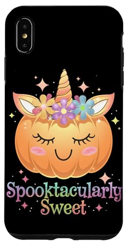 Hülle für iPhone XS Max Niedlicher Halloween-Einhorn-Kürbis gruselig süß von Halloween Costume Tees for Kids Girls Women