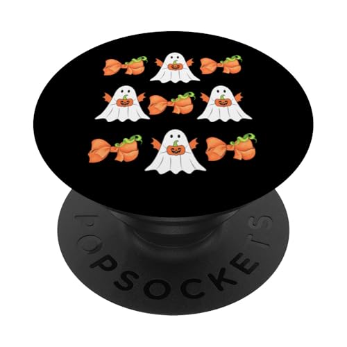 Ghost Halloween Kokette Haarschleifen Kürbis Frauen Mädchen Geister PopSockets mit austauschbarem PopGrip von Halloween Costumes Shopp