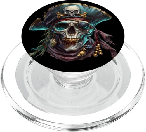 Cursed Pirate Skull Dad Graphic For Halloween Captain Pirate PopSockets PopGrip für MagSafe von Halloween Creatures Skull Gifts For Skeleton Lover