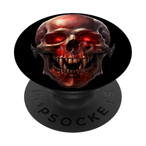 Goth Vampire Skull Face For Men And Women Skeleton Lovers PopSockets Klebender PopGrip von Halloween Creatures Skull Gifts For Skeleton Lover