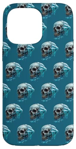 Hülle für iPhone 14 Pro Max Winter Skull Graphic For Men & Women Cool Ice Skeleton Face von Halloween Creatures Skull Gifts For Skeleton Lover