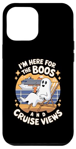 Hülle für iPhone 14 Plus Ich bin wegen der Boos and Cruise Views Halloween-Kreuzfahrt hier von Halloween Designs By ShirtZilla