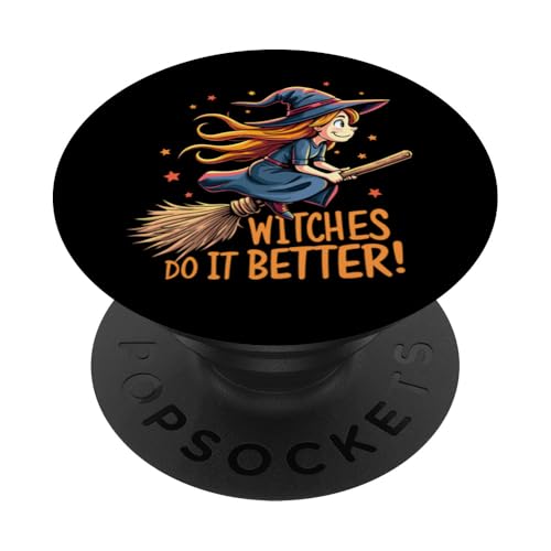 Witches Do It Better Hexe Halloween Kostüm PopSockets mit austauschbarem PopGrip von Halloween Easy Costume Witch Costume