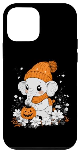 Hülle für iPhone 12 mini Halloween Kürbis Blumen Frau Männer Kinder Elefant Halloween von Halloween Elefant Kostüm Damen Herren Halloween