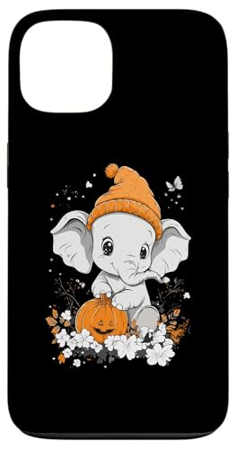 Hülle für iPhone 13 Halloween Kürbis Blumen Frau Männer Kinder Elefant Halloween von Halloween Elefant Kostüm Damen Herren Halloween