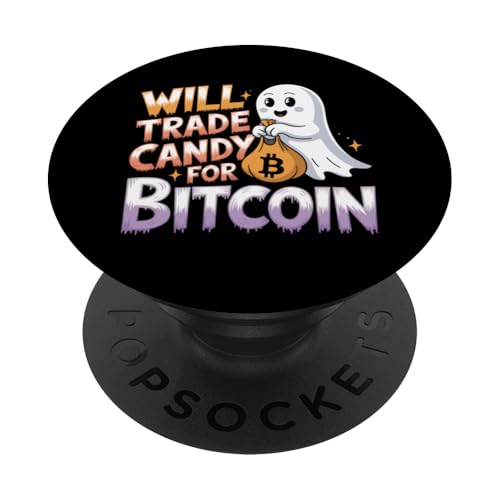 Tausche Süßigkeiten Gegen Garn Halloween Ghost Knitting PopSockets mit austauschbarem PopGrip von Halloween Gespenst Stricken Kleidung