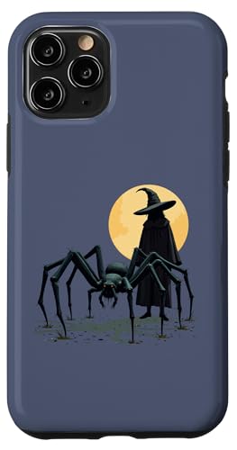 Hülle für iPhone 11 Pro Spinne, Hexe und Mondscheinschatten von Halloween Ghostly Gifts & Creepy Tees by taiche