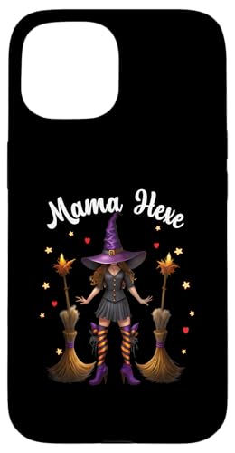 Hülle für iPhone 15 Mama Hexe Halloween Kostüm Damen Mutter Hexen Verkleidung von Halloween Hexen Kostüme Geschenkidee für Damen