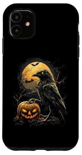 Hülle für iPhone 11 Halloween Deko Frauen Krähe Kürbis Männer Kinder Halloween von Halloween Kostüm Damen Halloween Outfit Herren