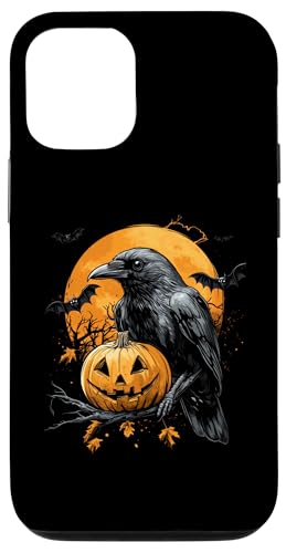 Hülle für iPhone 14 Pro Halloween Deko Frauen Krähe Kürbis Männer Kinder Halloween von Halloween Kostüm Damen Halloween Outfit Herren