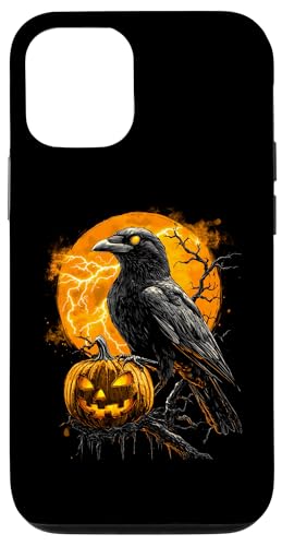 Hülle für iPhone 14 Pro Halloween Deko Frauen Krähe Kürbis Männer Kinder Halloween von Halloween Kostüm Damen Halloween Outfit Herren