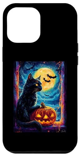 Hülle für iPhone 14 Pro Max Halloween Deko Frauen Katze Kürbis Männer Kinder Halloween von Halloween Kostüm Damen Halloween Outfit Herren