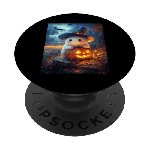 Halloween Deko Frauen Geist Kürbis Männer Kinder Halloween PopSockets mit austauschbarem PopGrip von Halloween Kostüm Damen Herren Halloween Outfit