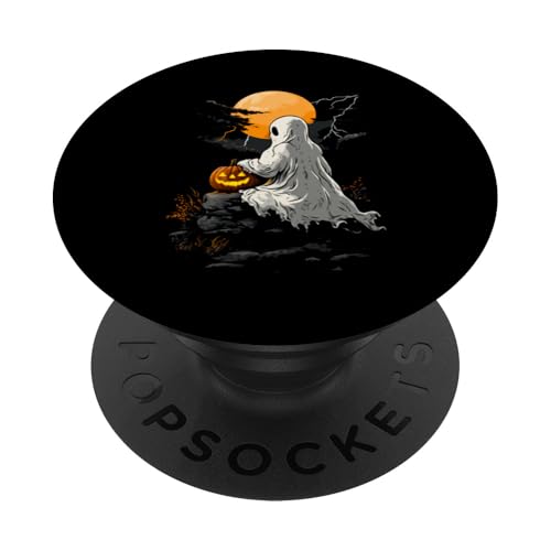 Halloween Deko Frauen Geist Kürbis Männer Kinder Halloween PopSockets mit austauschbarem PopGrip von Halloween Kostüm Damen Herren Halloween Outfit