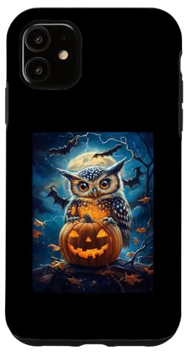 Hülle für iPhone 11 Halloween Deko Frauen Eule Kürbis Männer Kinder Halloween von Halloween Kostüm Damen Herren Halloween Outfit