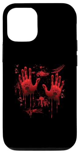 Hülle für iPhone 15 Halloween Blutige Hände Blutspritzer Kostüm Zombie Blut von Halloween Kostüm Vampire Verkleidung Herren Damen