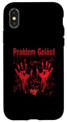 Hülle für iPhone X/XS Halloween Blutige Hände Blutspritzer Kostüm Zombie Blut von Halloween Kostüm Vampire Verkleidung Herren Damen