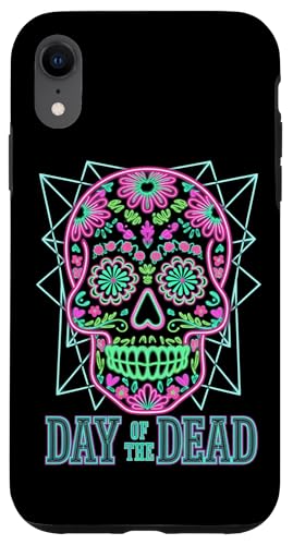 Hülle für iPhone XR Tag des toten Lichts Sugar Skull Bright Dia De Los Muertos von Halloween Men Women Boys Girls Tees and Gifts