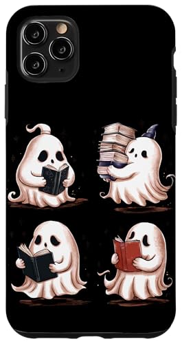 Hülle für iPhone 11 Pro Max Happy Halloween Ghost Book Reading Spooky Season Oktober von Halloween Party Autumn Season Thanksgiving