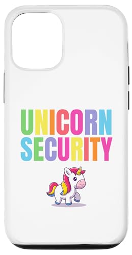 Hülle für iPhone 12/12 Pro Halloween Papa Mama Tochter Erwachsene Kostüm Einhorn Sicherheit von Halloween Unicorn Security