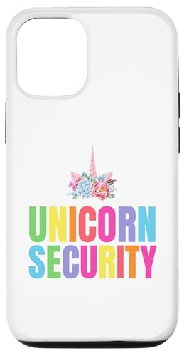 Hülle für iPhone 14 Halloween Papa Mama Tochter Erwachsene Kostüm Einhorn Sicherheit von Halloween Unicorn Security