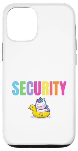 Hülle für iPhone 15 Halloween Papa Mama Tochter Erwachsene Kostüm Einhorn Sicherheit von Halloween Unicorn Security