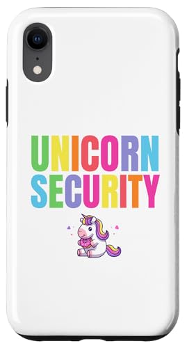 Hülle für iPhone XR Halloween Papa Mama Tochter Erwachsene Kostüm Einhorn Sicherheit von Halloween Unicorn Security