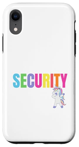 Hülle für iPhone XR Halloween Papa Mama Tochter Erwachsene Kostüm Einhorn Sicherheit von Halloween Unicorn Security