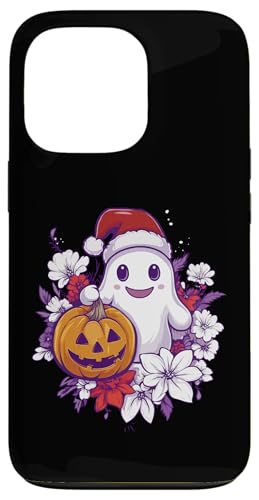 Hülle für iPhone 13 Pro Halloween Kürbis Kinder Frauen Männer Geist Weihnachtsmütze von Halloween Weihnachten Kostüm Damen Herren Outfit