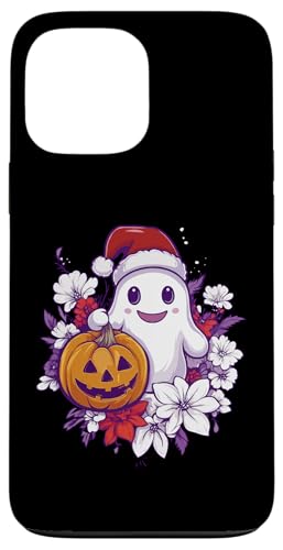 Hülle für iPhone 13 Pro Max Halloween Kürbis Kinder Frauen Männer Geist Weihnachtsmütze von Halloween Weihnachten Kostüm Damen Herren Outfit