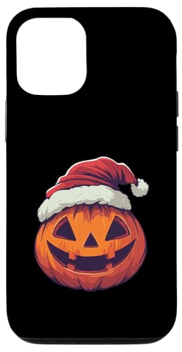 Hülle für iPhone 14 Halloween Deko Kinder Frauen Männer Kürbis Weihnachtsmütze von Halloween Weihnachten Kostüm Damen Herren Outfit