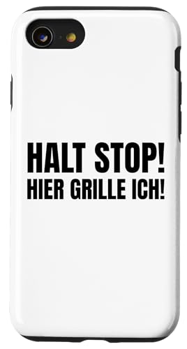 Hülle für iPhone SE (2020) / 7 / 8 Halt Stop Hier Grille Ich Grillsaison Grillprofi BBQ Sprüche von Halt Stop Hier Grille Ich Sprüche