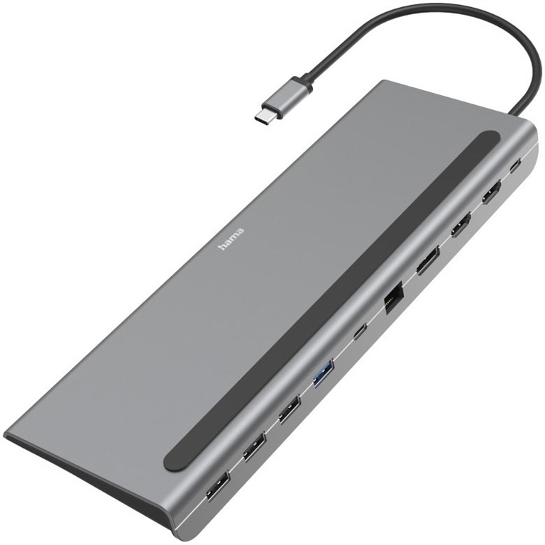 Hama 10 Port USB-C-Docking-Station (Grau) von Hama