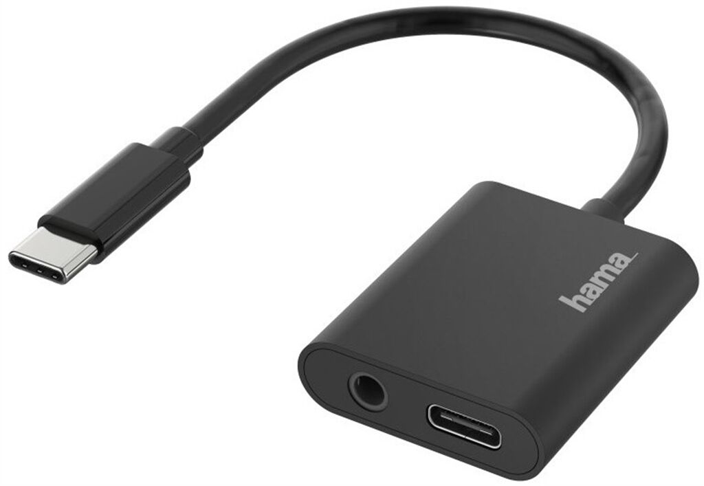 Hama Audio-Adapter 2in1 (Schwarz)