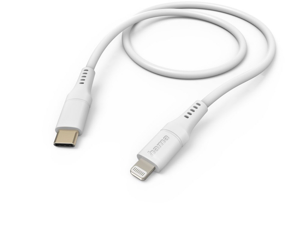 Flexible USB-C > Lightning (1,5m) weiß von Hama