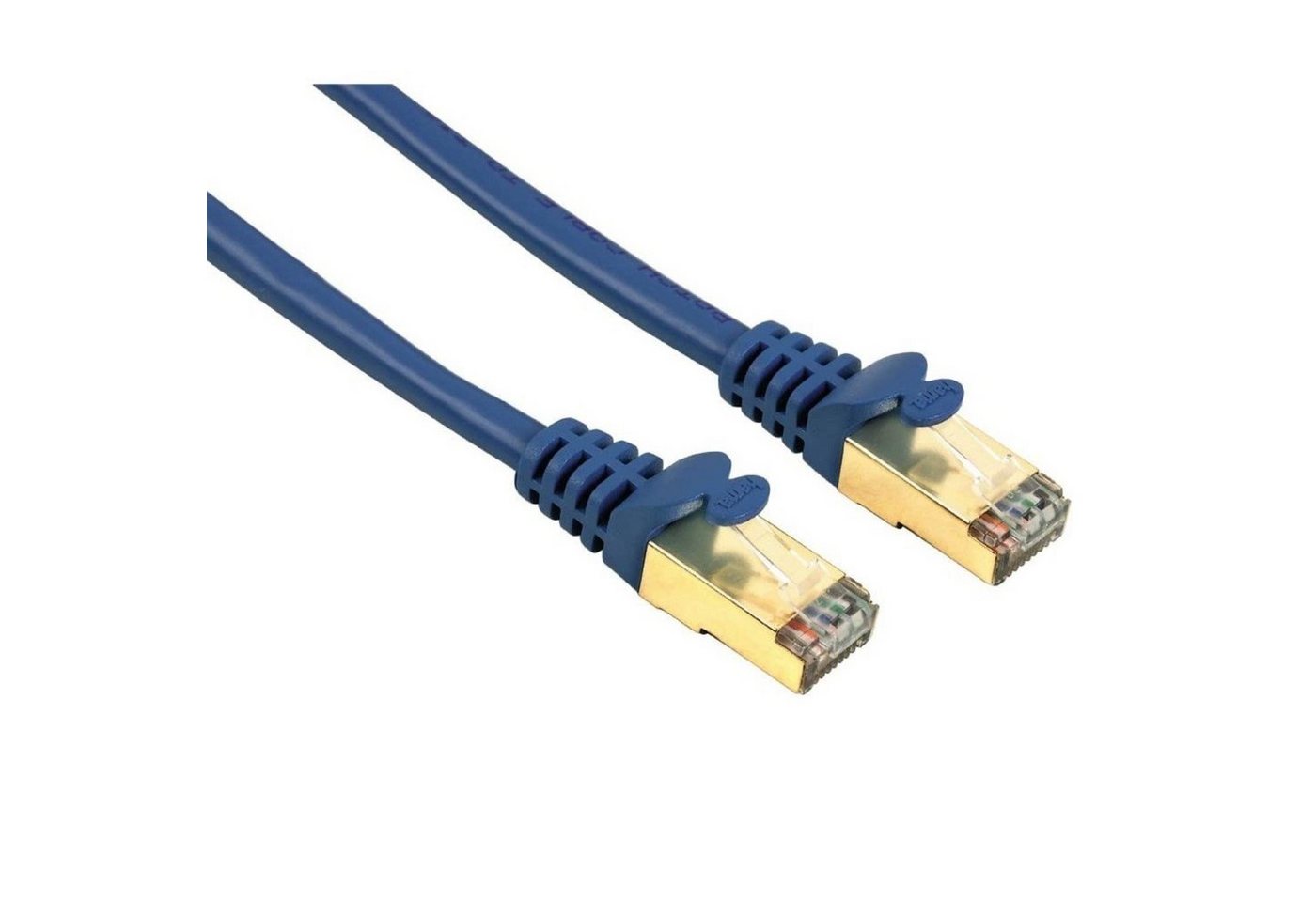 Hama 0,25m Cat5e GOLD Patch-Kabel Netzwerk-Kabel LAN-Kabel, RJ45, Kein (25 cm), Patch-Kabel Cat 5e Gigabit Ethernet Lan-Kabel DSL STP von Hama