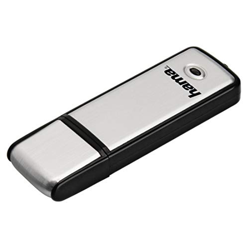 Hama 128GB USB-Stick USB 2.0 Datenstick (15 MB/s Datentransfer, inkl. LED-Funktionsanzeige, Speicherstick, Memory Stick mit Verschlusskappe, geeignet für Windows/MacBook) silber von Hama