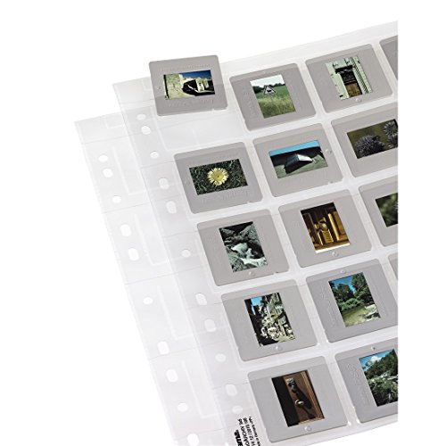 Hama 25 Diahüllen für gerahmte Dias (Dia-Archivierung im Format 5x5cm, bis zu 500 Dias) transparent von Hama