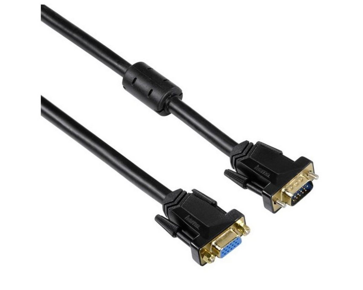 Hama 3m VGA Monitor-Verlängerung 15-polig SUB-D Video-Kabel, VGA, (300 cm), Verlängerungskabel mit VGA HDD Buchse auf Stecker Kabel von Hama