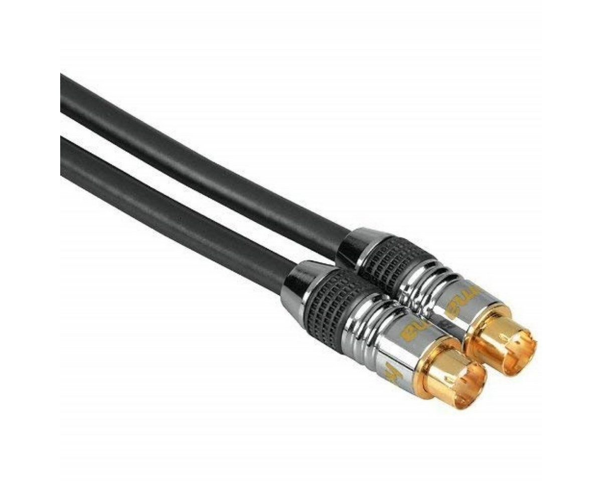 Hama 5m S-Video Kabel Anschlusskabel S-VHS SVHS Video-Kabel, S-Video, Keine (500 cm), ProClass Kabel, 4-pol DIN, vergoldet, für TV, Beamer, PC, Notebook etc von Hama