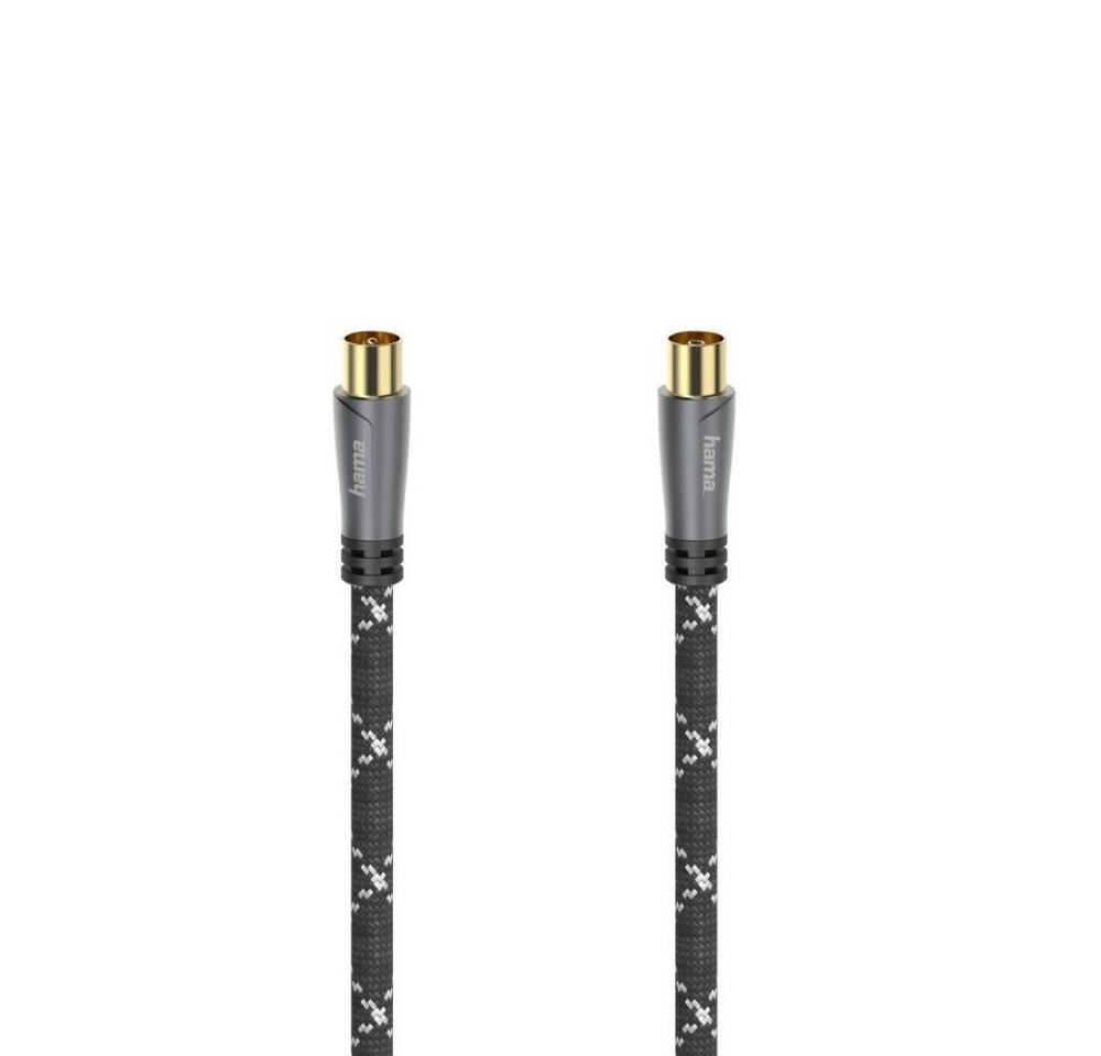 Hama Antennen-Kabel, Koax-Stecker - Koax-Kupplung, Metall, verg., 10,0 m, Audio- & Video-Kabel von Hama