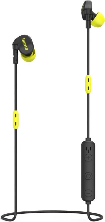 Hama Freedom Athletics II Kopfhörer Kabellos Ohrbügel - im Ohr Anrufe/Musik Bluetooth Schwarz - Gelb (00184187) von Hama