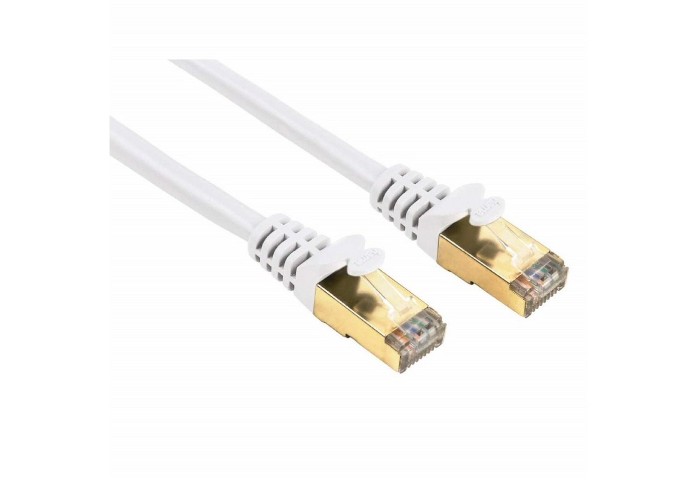 Hama CAT5e Netzwerkkabel STP 7,5m geschirmt Weiß LAN-Kabel, RJ45, Kein (750 cm), Patch-Kabel Cat 5e Gigabit Ethernet von Hama