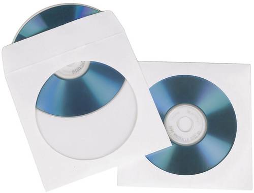 Hama CD Hülle 00062671 1 CD/DVD/Blu-Ray Weiß Papier 50St. von Hama